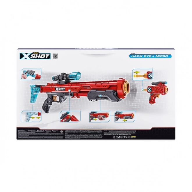 Ensemble de blasters X-Shot Excel Hawk Eye et Micro