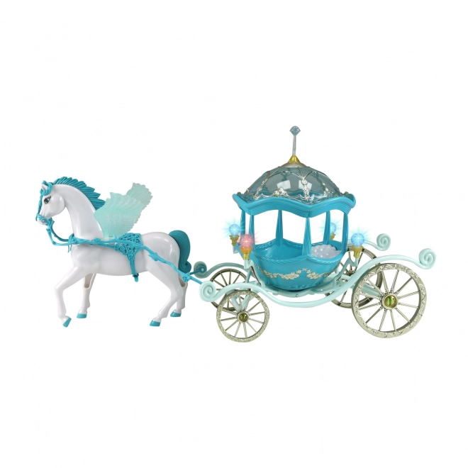 Carrosse avec cheval ailé et lumière