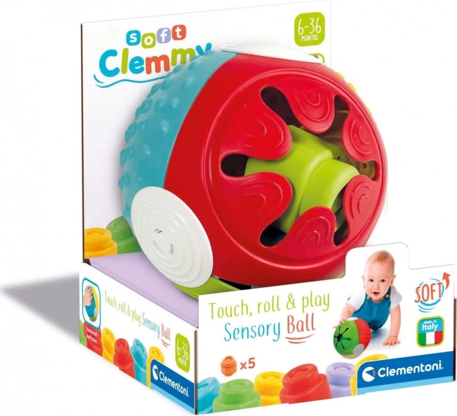 CLEMENTONI SOFT CLEMMY Balle sensorielle avec cubes