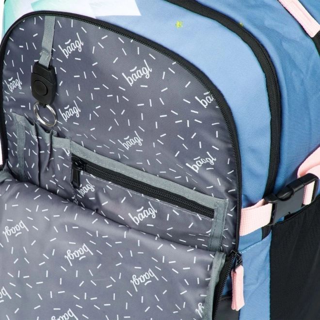 BAAGL Sac à dos scolaire Skate Moon