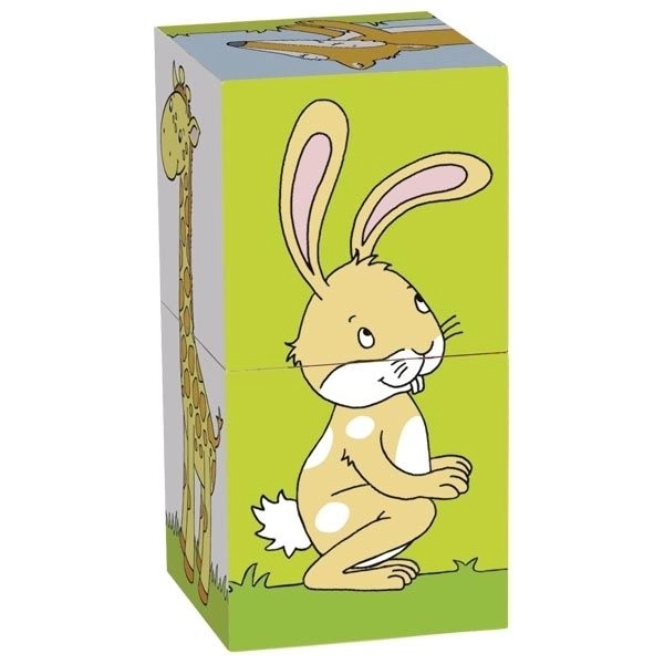 Blocs en bois animaux pour enfants