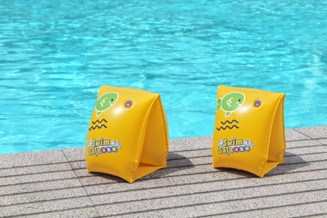 Brassards de natation gonflables jaunes S 25x15cm BESTWAY