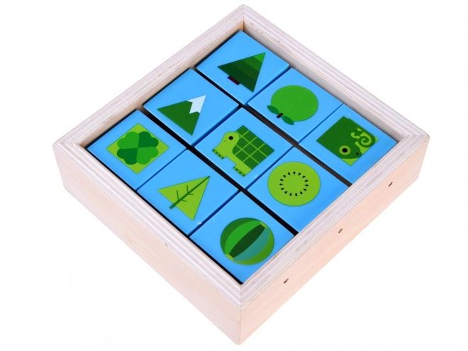 Cubes éducatifs en bois avec images