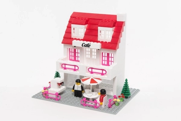 Jeu de construction Cheva 18 Pâtisserie en plastique 215 pièces dans un seau 17x22x17cm