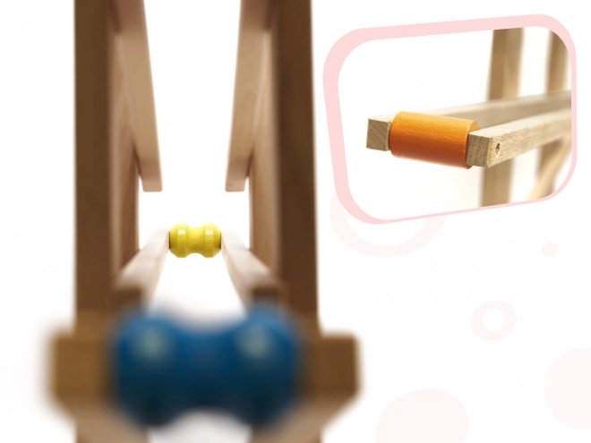 Piste de billes Montessori en bois pour enfants