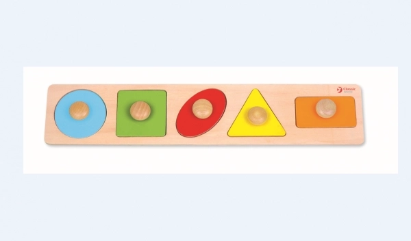 Puzzle encastrable en bois pour enfants - Formes Géométriques