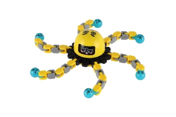 Gyroscope à main mécanique plastique 7 cm lumineux dans le noir 3 couleurs sur carte 12 pièces en boîte