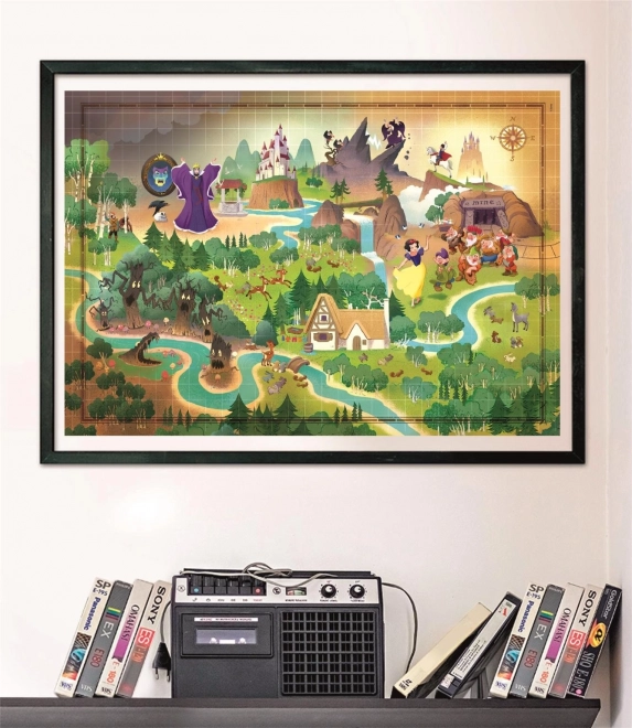 Puzzle Story Maps : Blanche-Neige 1000 pièces