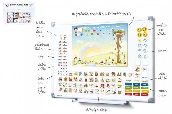 Calendrier magnétique - Crèche 114 aimants