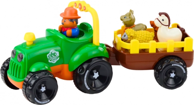 Tracteur interactif avec petits animaux