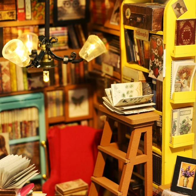 Samova studovna - Bibliothèque DIY Miniature Maison de Poupées