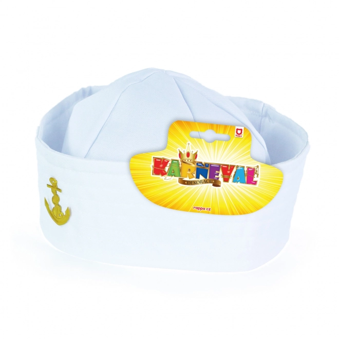 Chapeau marin blanc avec ancre pour adultes