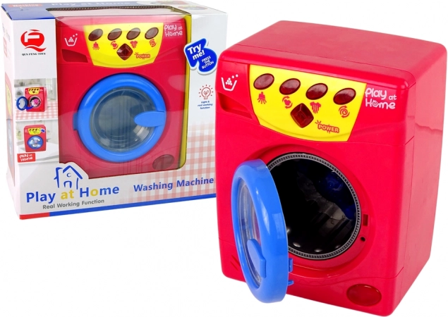 Machine à laver pour enfants à piles avec tambour ouvrant et effet d’eau