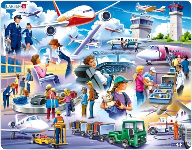 Puzzle Aéroport LARSEN 42 pièces