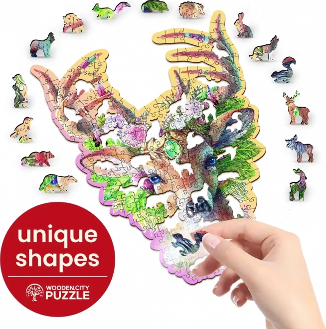 WOODEN CITY Puzzle en Bois Cerf de Mode 250 pièces EKO