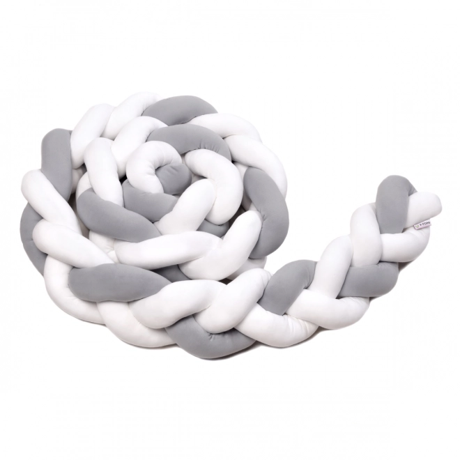 T-TOMI Tresse de protection 180 cm Blanc + Gris