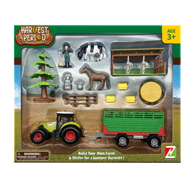 Tracteur avec remorque et accessoires pour enfants