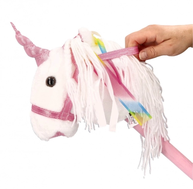 Licorne à bascule sur bâton Rosa