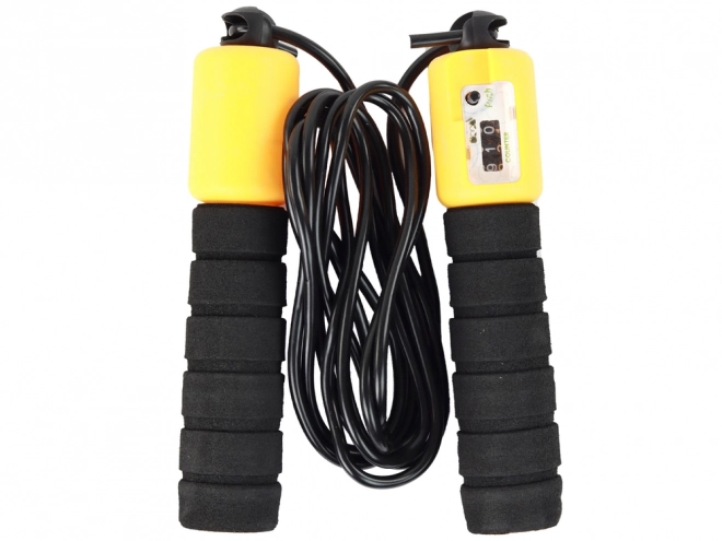Corde à Sauter Noir-Orange avec Compteur Fitness