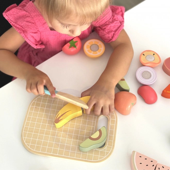 Set de découpe alimentaire en bois Tooky Toy