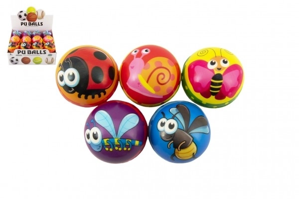 Balle 7 cm mousse assortiment de types en sachet