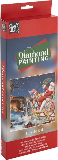 Peinture au diamant Père Noël 30x40cm