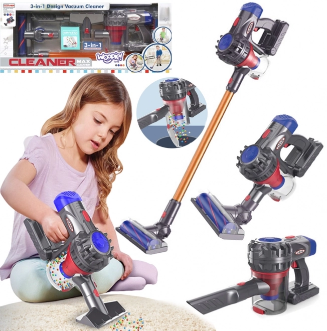 Aspirateur interactif balai 3 en 1 pour enfants avec fonction d'aspiration