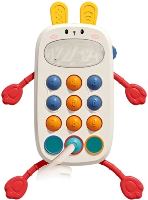 Téléphone sensoriel pour enfants avec motif de lapin