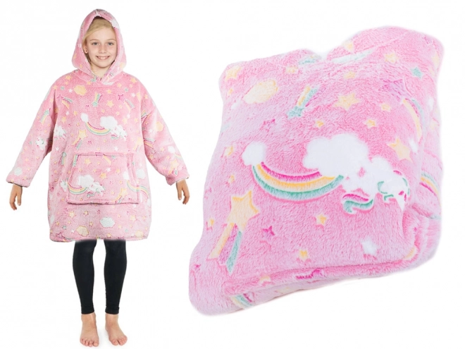 Couverture éclairante chaude à capuche pour enfants