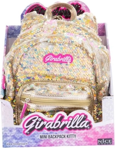 Sac à dos pour enfants GIRABRILLA chat doré à paillettes
