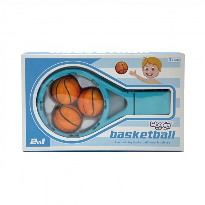 Woopie jouet de bain basket-ball + set de balles 2en1