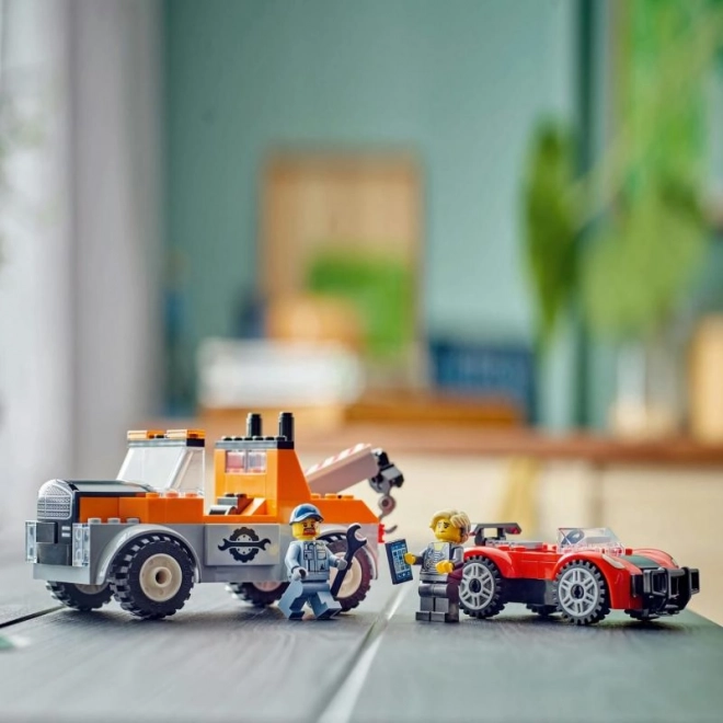 LEGO City 60435 Camion de Remorquage et Réparation de Voiture de Sport