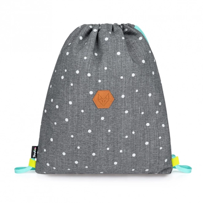 Sac de sport pour le dos OXY Scooler à pois gris