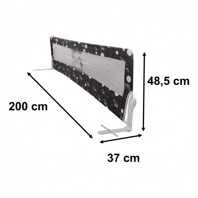 Barrière de protection pour lit 200 cm noir