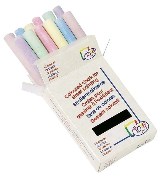 Craie colorée pour tableau ou asphalte