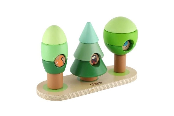 Puzzle en bois - Forêt avec arbres