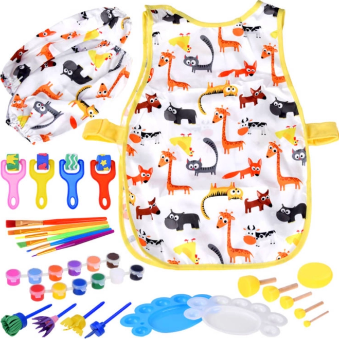 Tablier coloré avec motifs animaux