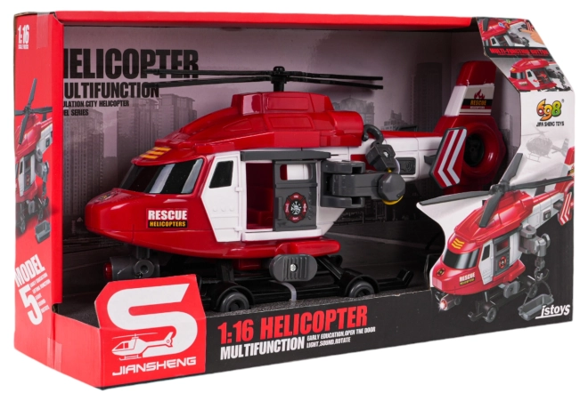 Hélicoptère de sauvetage 1:16 Service d'incendie