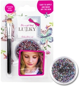 Gel corporel scintillant Lukky avec applicateur