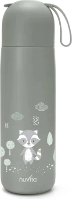 Thermos avec poignée en silicone 400 ml, vert sauge