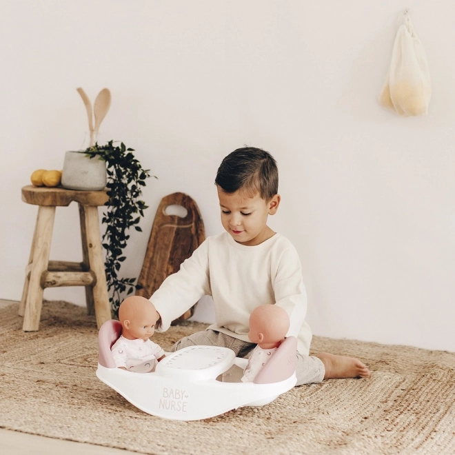 SMOBY Chaise haute pour jumeaux