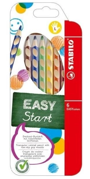 STABILO EASYstart set de 6 crayons de couleur pour gauchers