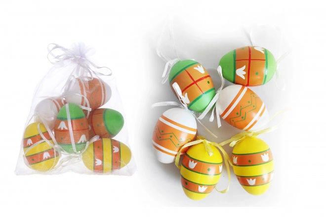 Œufs décoratifs en plastique peints 6 cm