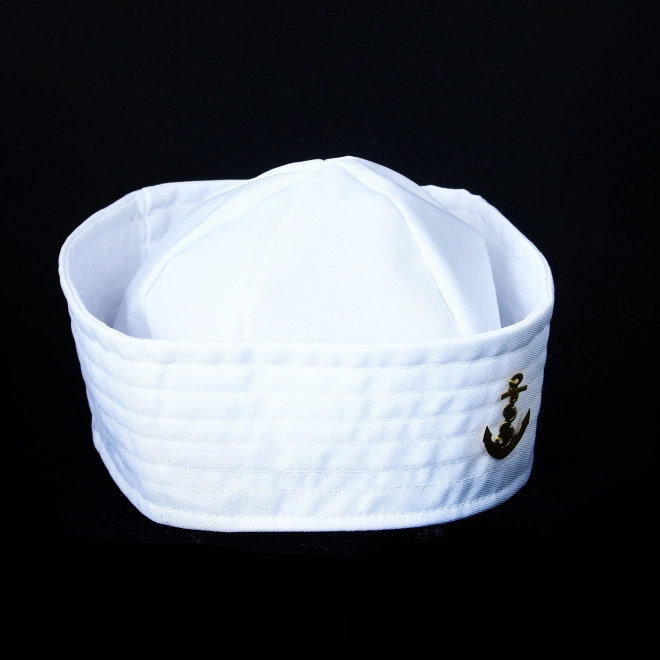 Chapeau marin blanc avec ancre pour adultes