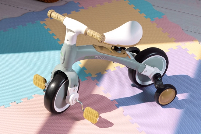 Vélo d'équilibre avec pédales - roues latérales d'entraînement 3 en 1 ECOTOYS – Vert