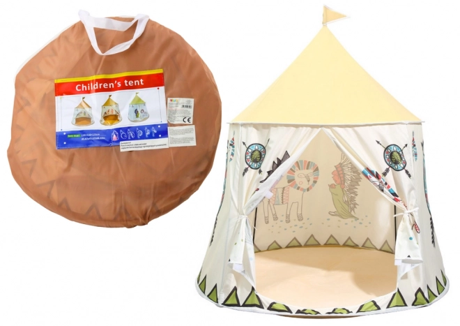 Tipi indien pour enfants Beige 125 cm
