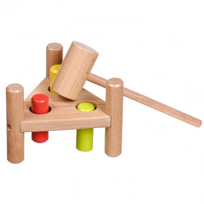 Lucy & Leo Triangle - marteau en bois avec 3 chevilles