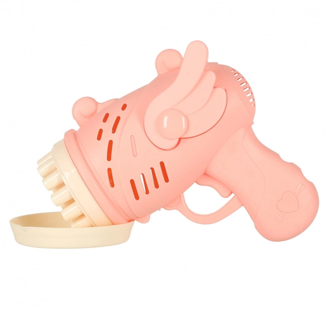 Pistolet à bulles rose avec ailes