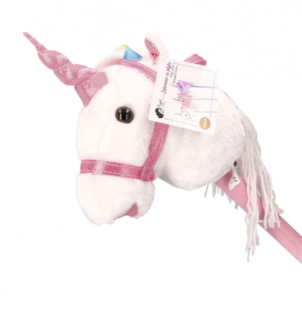 Licorne à bascule sur bâton Rosa