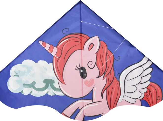 Cerf-volant delta volant avec motif de licorne